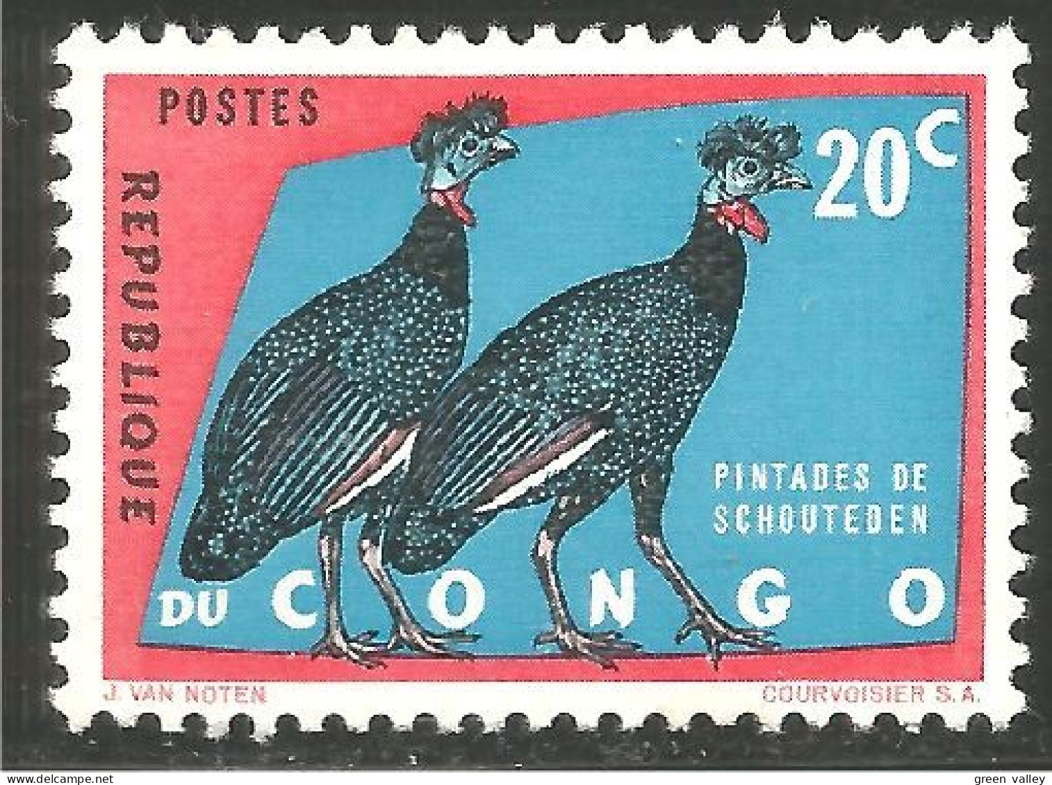 OI-26b Congo Pintades Guinea Hen Perlhuhn Faraona Parelhoen MH * Neuf CH - Sonstige & Ohne Zuordnung