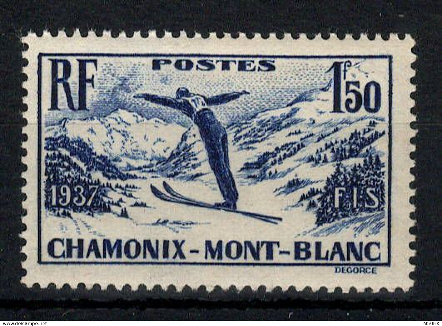 YV 334 N** MNH Luxe , Chamonix Cote 16 Euros - Nuovi