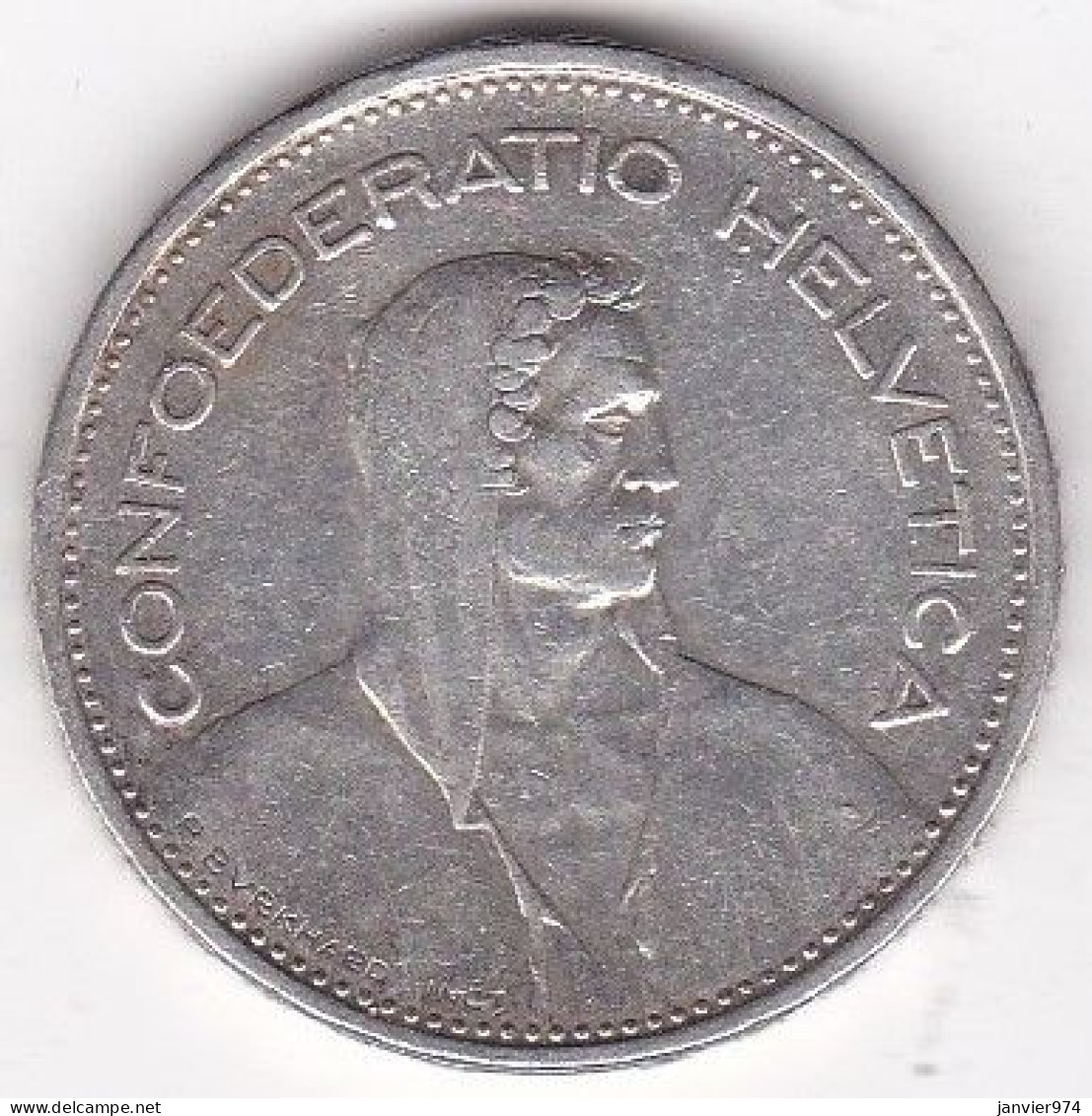 Suisse 5 Francs 1939 B En Argent - 5 Francs
