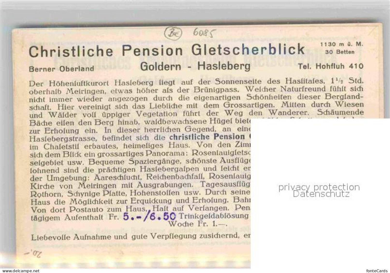 12726757 Hasliberg Goldern Christl Erholungsheim Gletscherblick Hasliberg Golder - Other & Unclassified