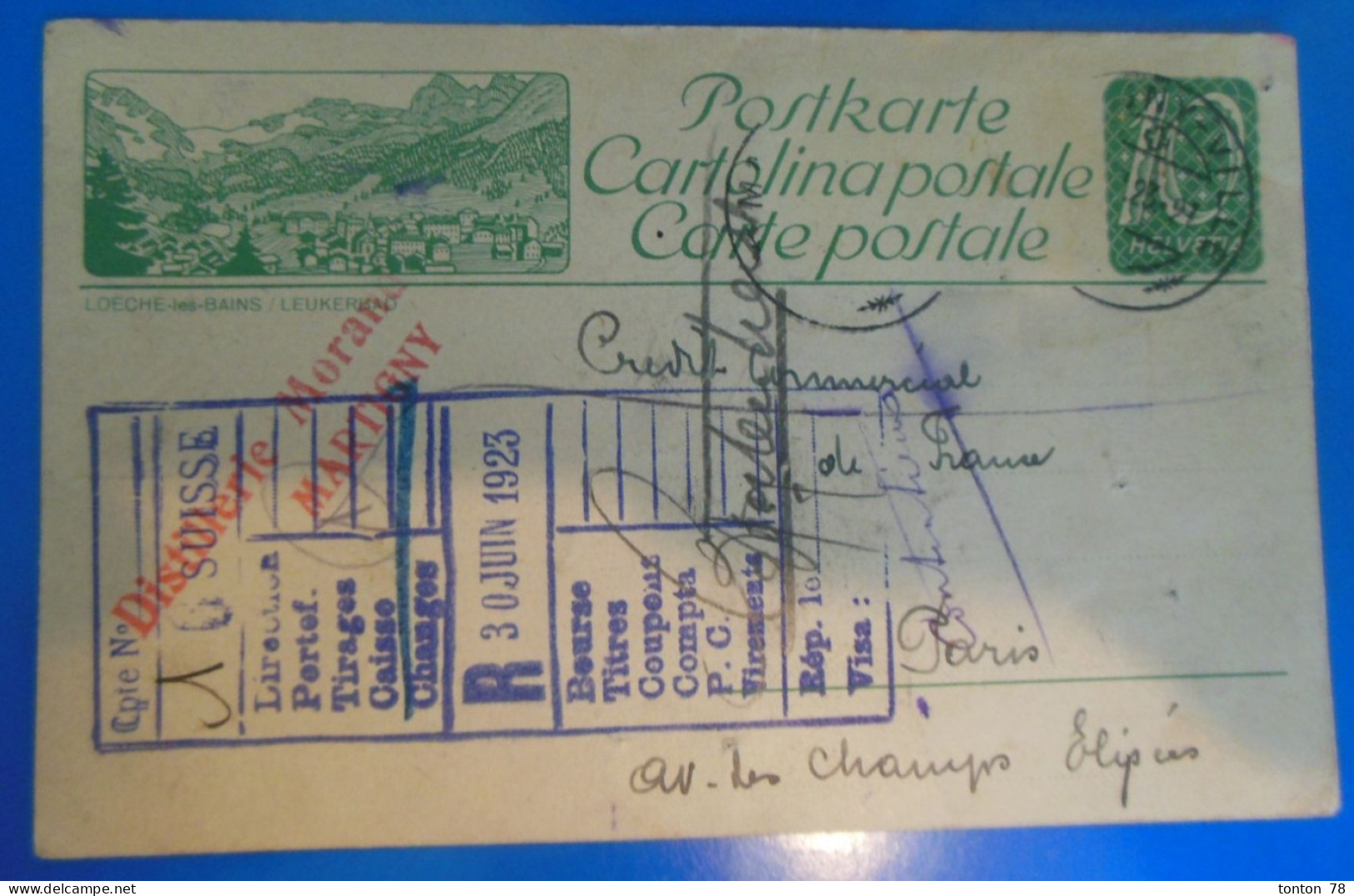 ENTIER POSTAL SUR CARTE POSTALE     -   SUISSE  -  RECTO VERSO - Entiers Postaux