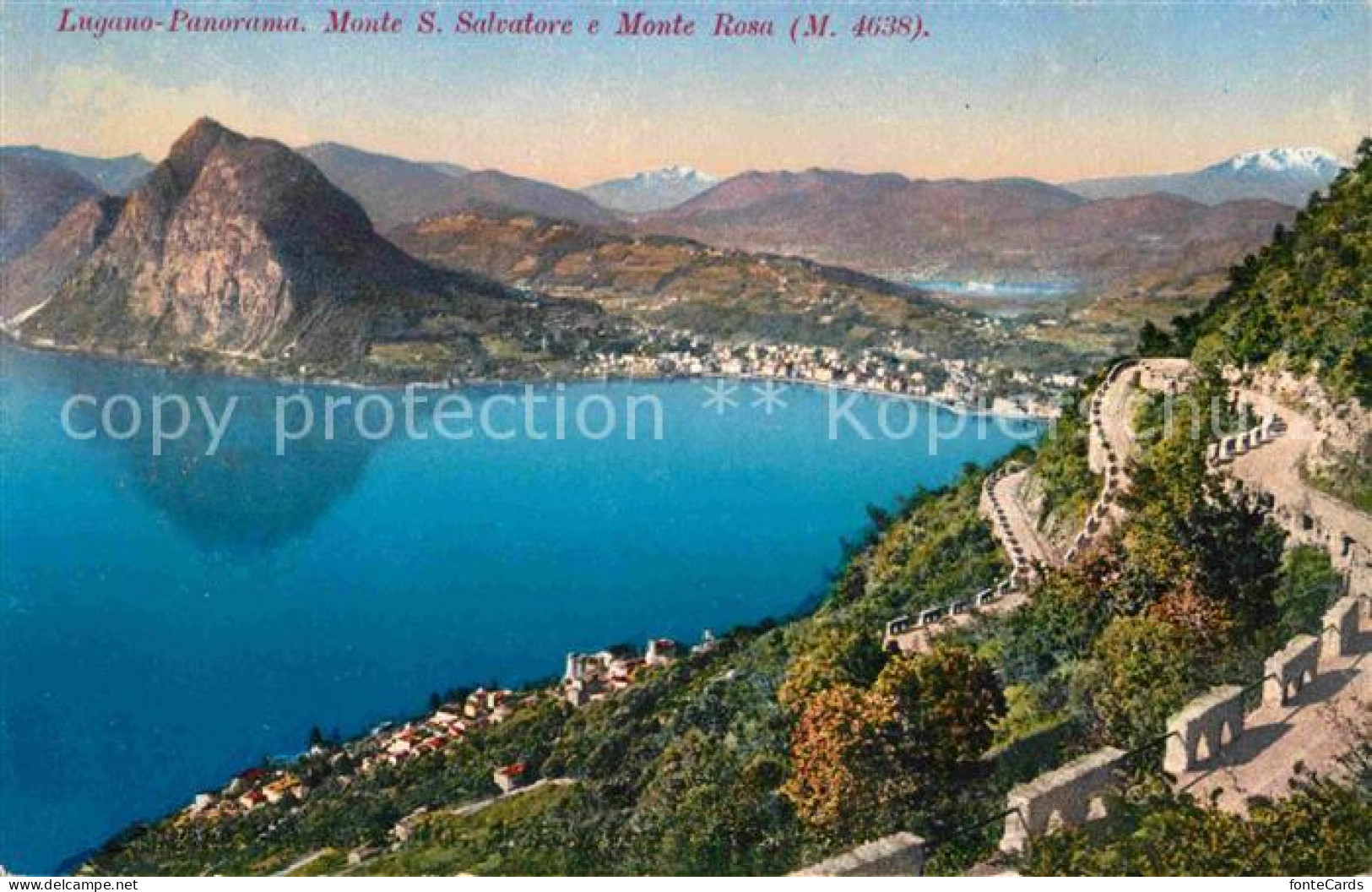 12726417 Lugano TI Panorama Monte San Salvatore Lugano - Andere & Zonder Classificatie