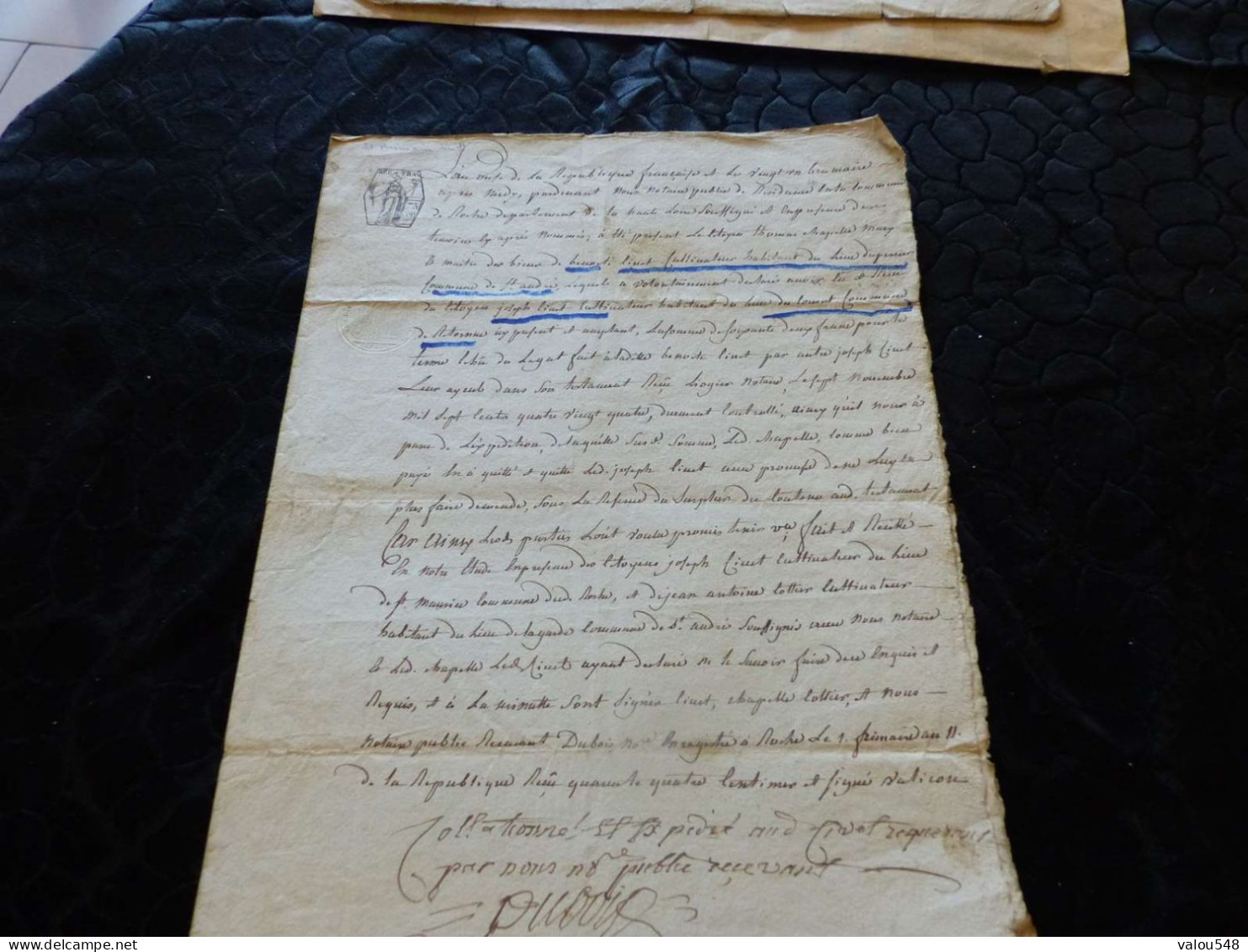 VP-89 , Document Manuscrit, Datant Du 21 Brumaire De L'an 11, 1802,  Quiitance De 62F - Manuscritos