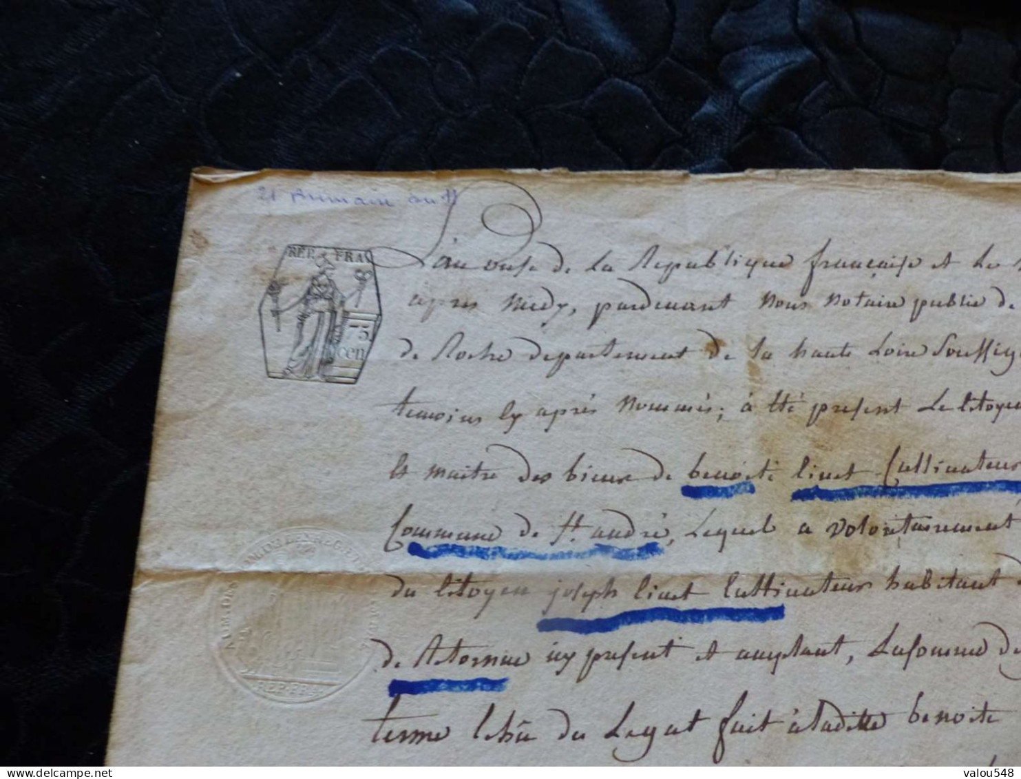 VP-89 , Document Manuscrit, Datant Du 21 Brumaire De L'an 11, 1802,  Quiitance De 62F - Manuskripte