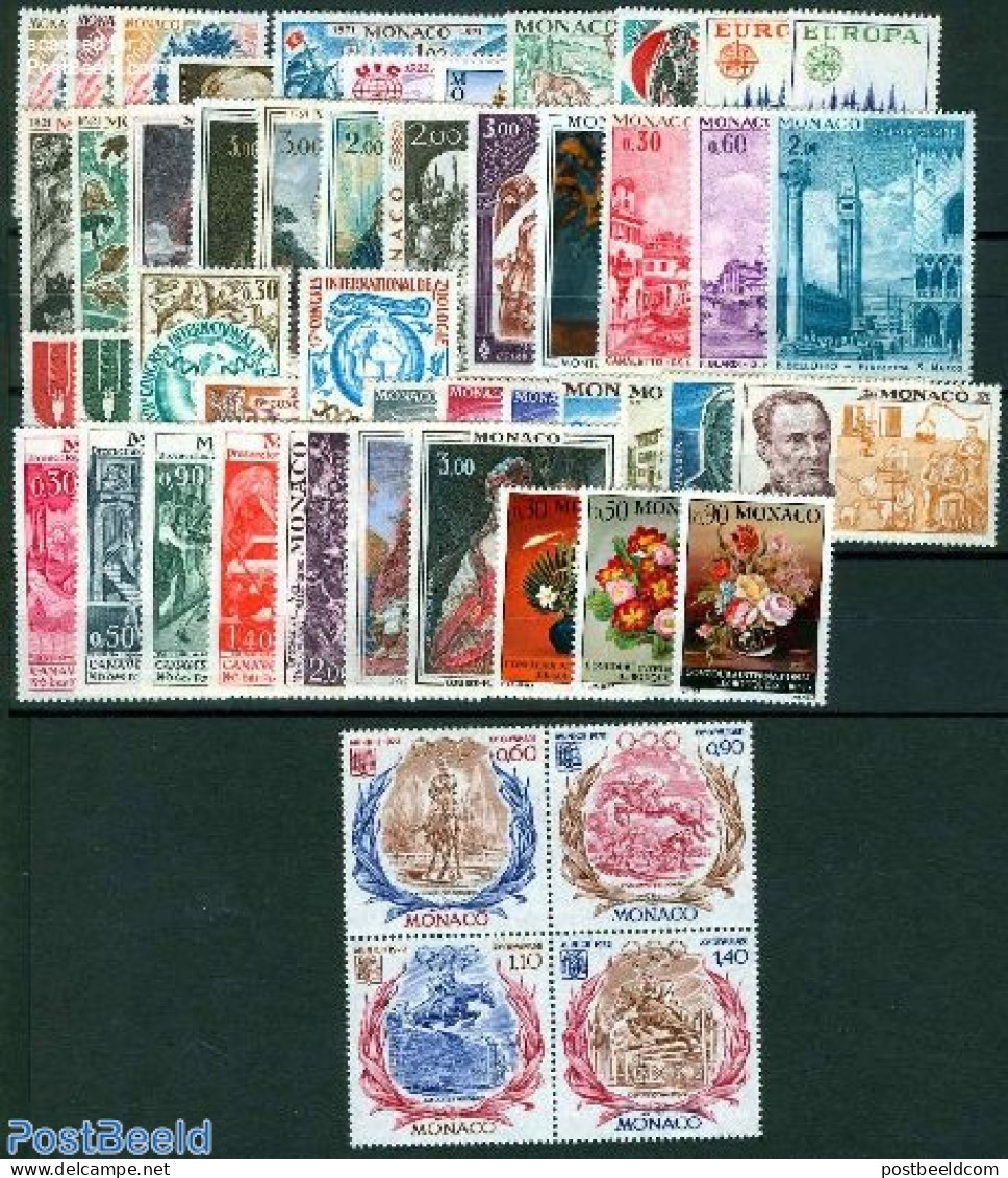 Monaco 1972 Yearset 1972, Complete, 49v, Mint NH, Various - Yearsets (by Country) - Ongebruikt