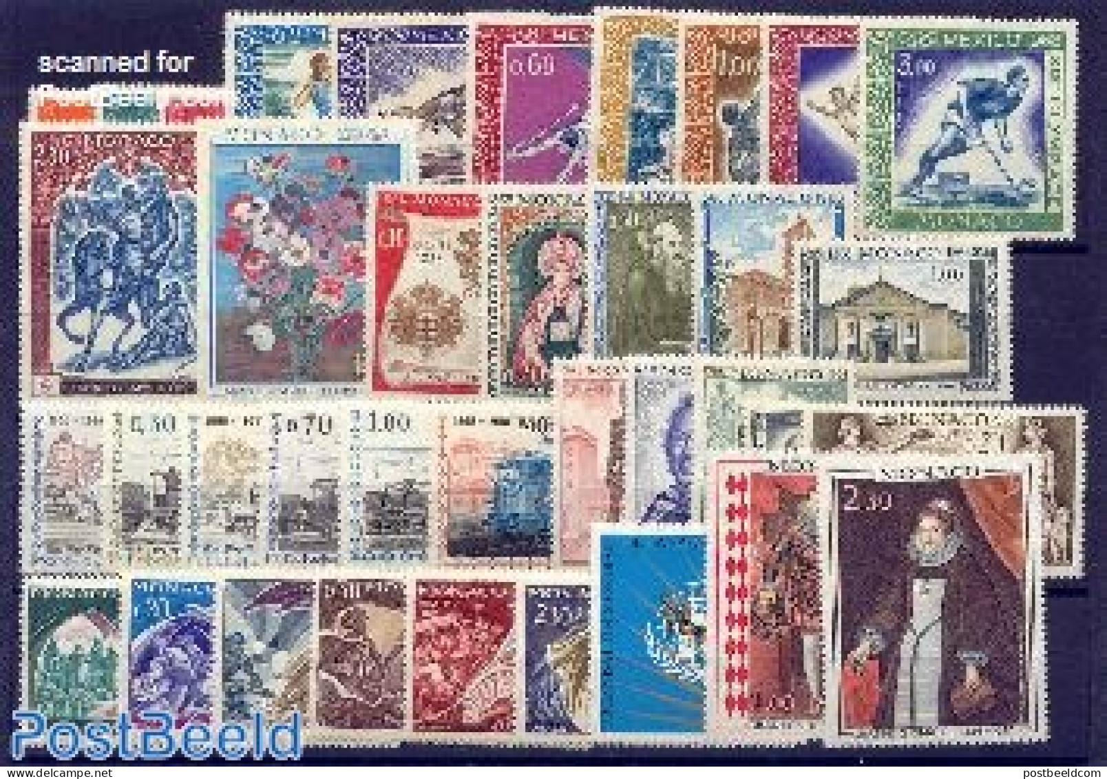 Monaco 1968 Yearset 1968, Complete, 37v, Mint NH, Various - Yearsets (by Country) - Unused Stamps