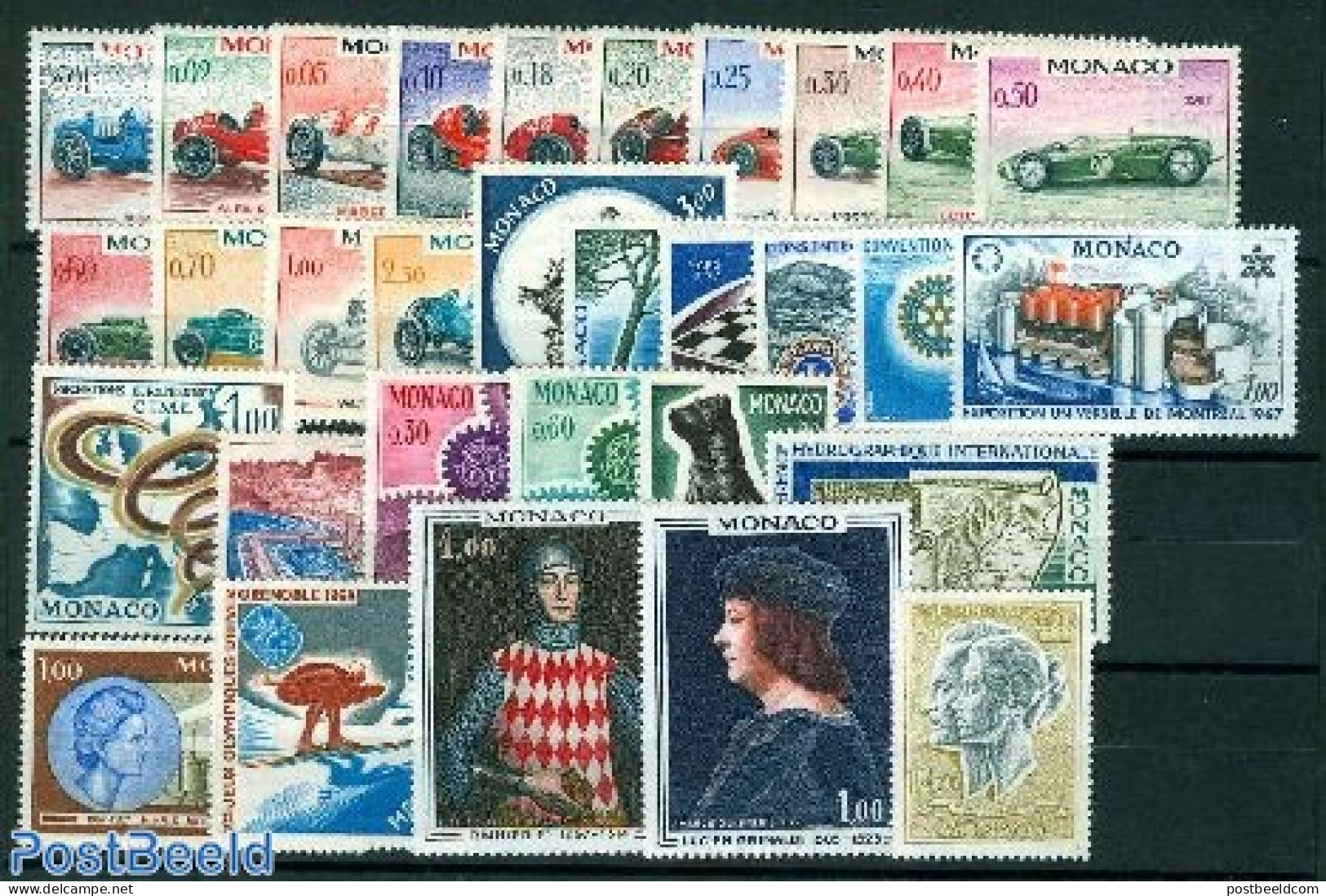 Monaco 1967 Yearset 1967, Complete, 31v, Mint NH, Various - Yearsets (by Country) - Nuevos