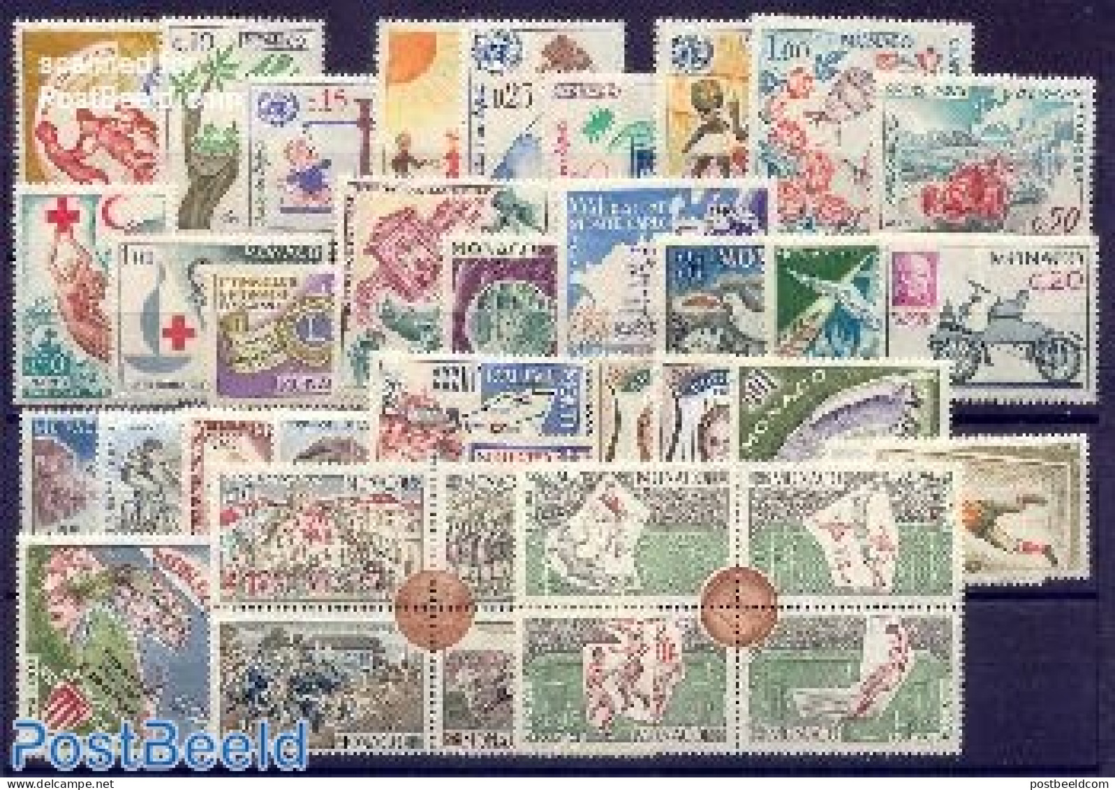 Monaco 1963 Yearset 1963, Complete, 37v, Mint NH, Various - Yearsets (by Country) - Neufs