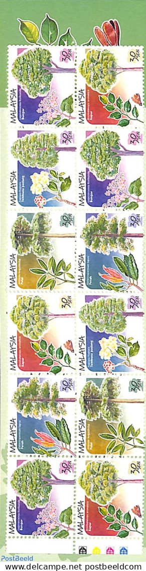 Malaysia 1999 Trees Booklet, Mint NH, Stamp Booklets - Non Classés