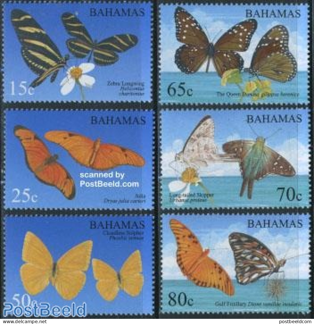 Bahamas 2008 Butterflies 6v, Mint NH, Nature - Butterflies - Other & Unclassified