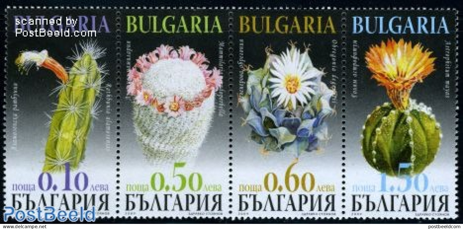 Bulgaria 2009 Cactus Flowers 4v [:::], Mint NH, Nature - Cacti - Flowers & Plants - Unused Stamps
