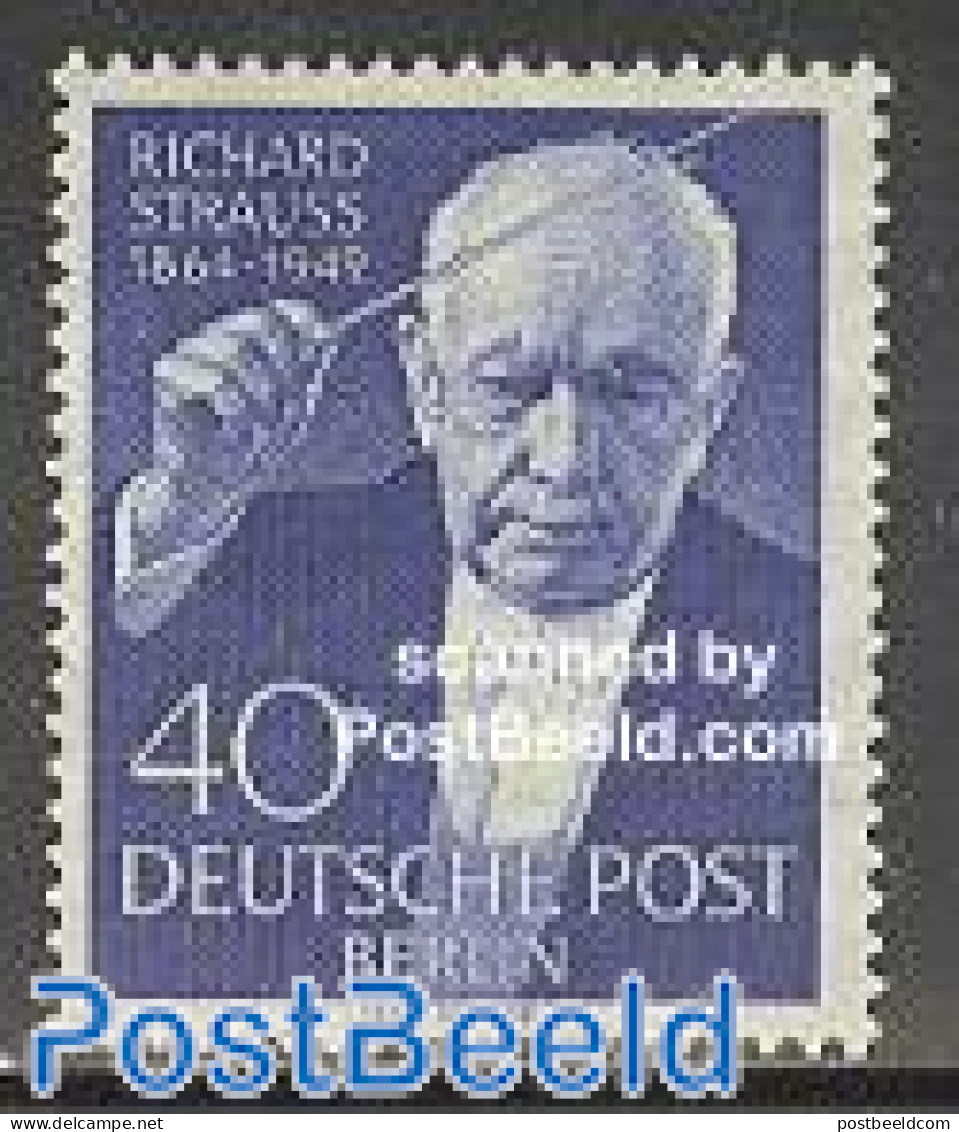 Germany, Berlin 1954 Richard Strauss 1v, Mint NH, Performance Art - Music - Unused Stamps