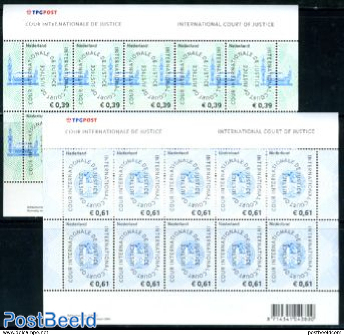 Netherlands 2004 Cour De Justice 2 M/ss, Mint NH, Various - Justice - Art - Architecture - Neufs