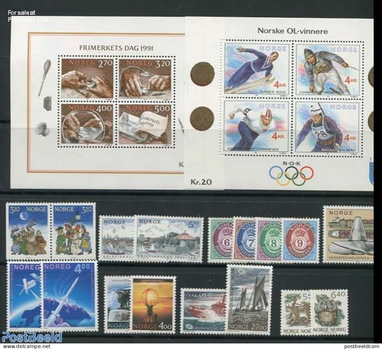 Norway 1991 Yearset 1991 (17v+2s/s), Mint NH, Various - Yearsets (by Country) - Nuovi