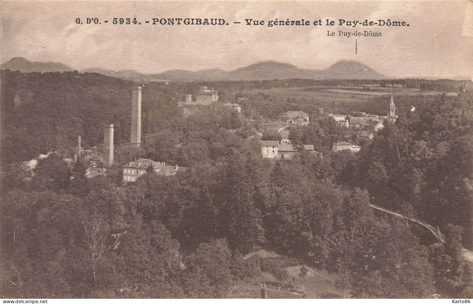 Pontgibaud * Vue Générale Du Village Et Du Puy De Dôme - Altri & Non Classificati