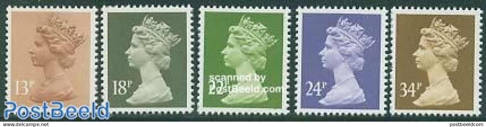 Great Britain 1984 Definitives 5v, Mint NH - Nuovi