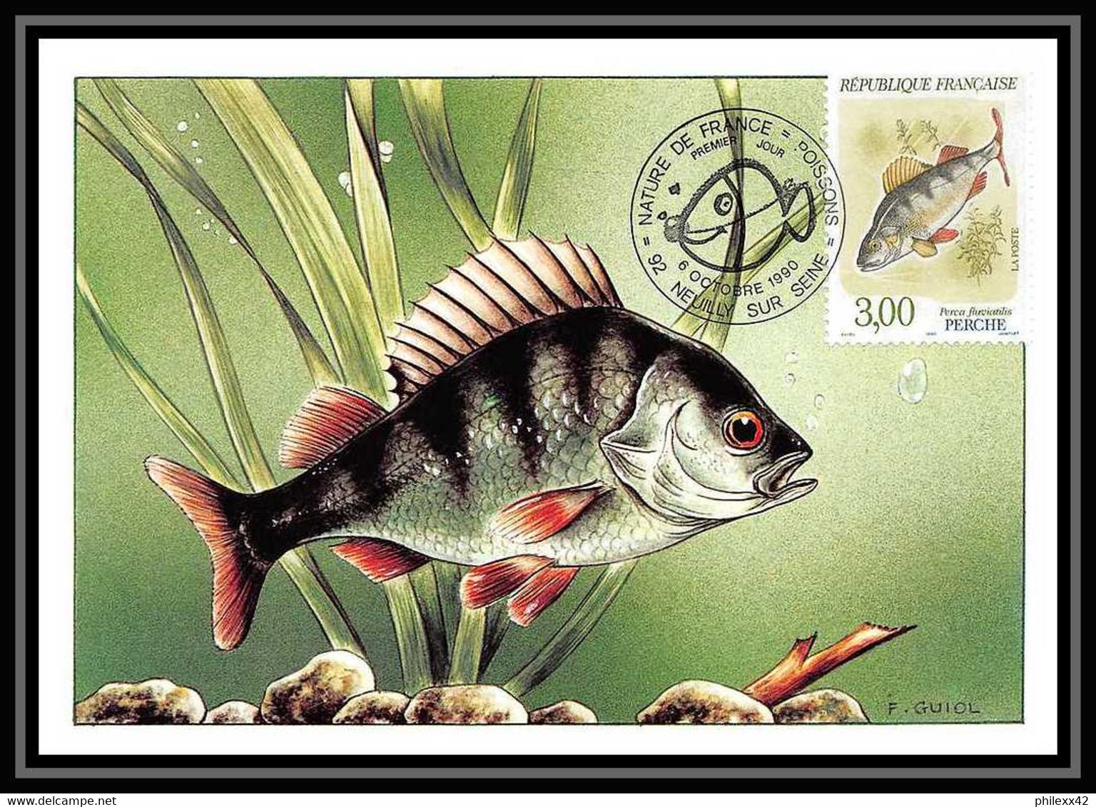 4554a/ Carte Maximum (card) France N°2664 Poissons (Fish) De France édition Cef Fdc 1990 - Fishes