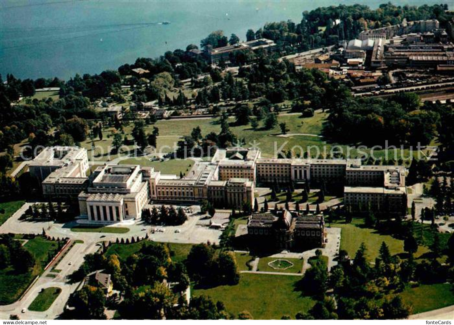 12721957 Geneve GE Fliegeraufnahme Le Palais Des Nations Geneve - Autres & Non Classés