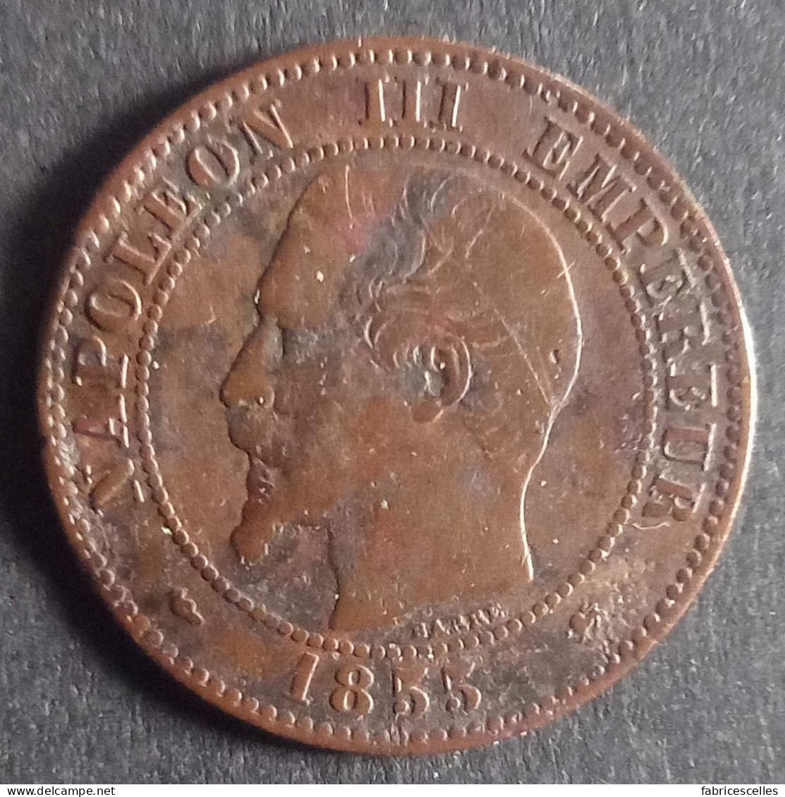 2 Centimes Napoléon III, Tête Nue 1855 D Chien - 2 Centimes