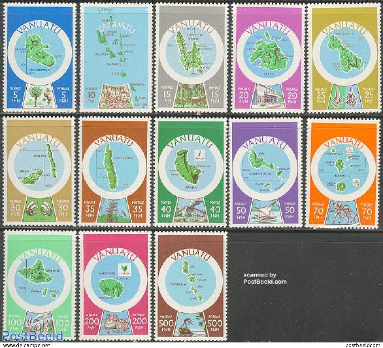 Vanuatu 1980 Definitives 13v English, Mint NH, Transport - Various - Ships And Boats - Maps - Schiffe