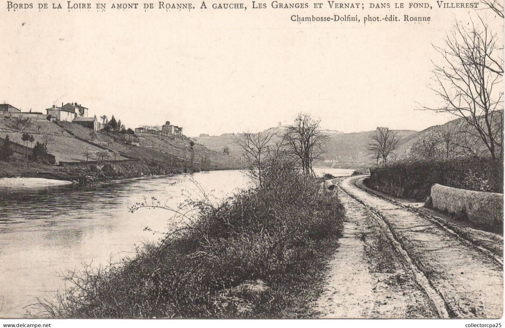 Bords De La Loire En Amont De Roanne - A Gauche , Les Granges Et Vernay ; Dans Le Fond , Villerest - Sonstige & Ohne Zuordnung