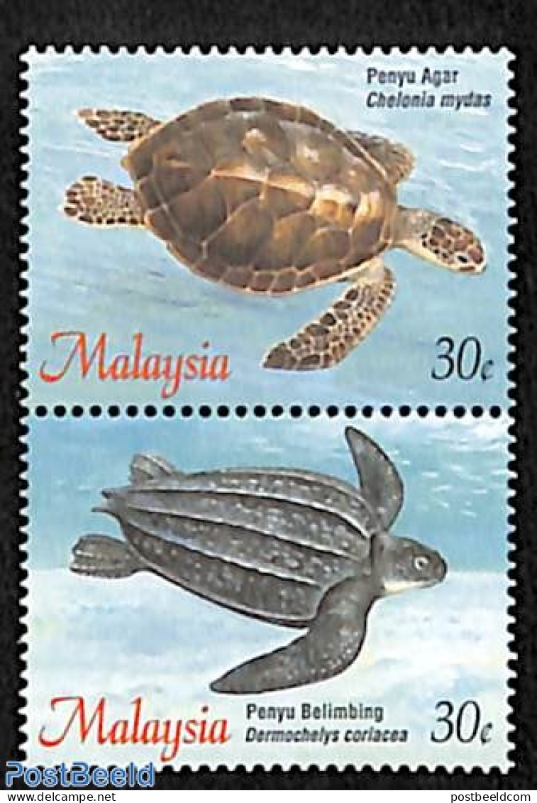 Malaysia 1995 Turtles 2v [:], Mint NH, Nature - Reptiles - Turtles - Autres & Non Classés