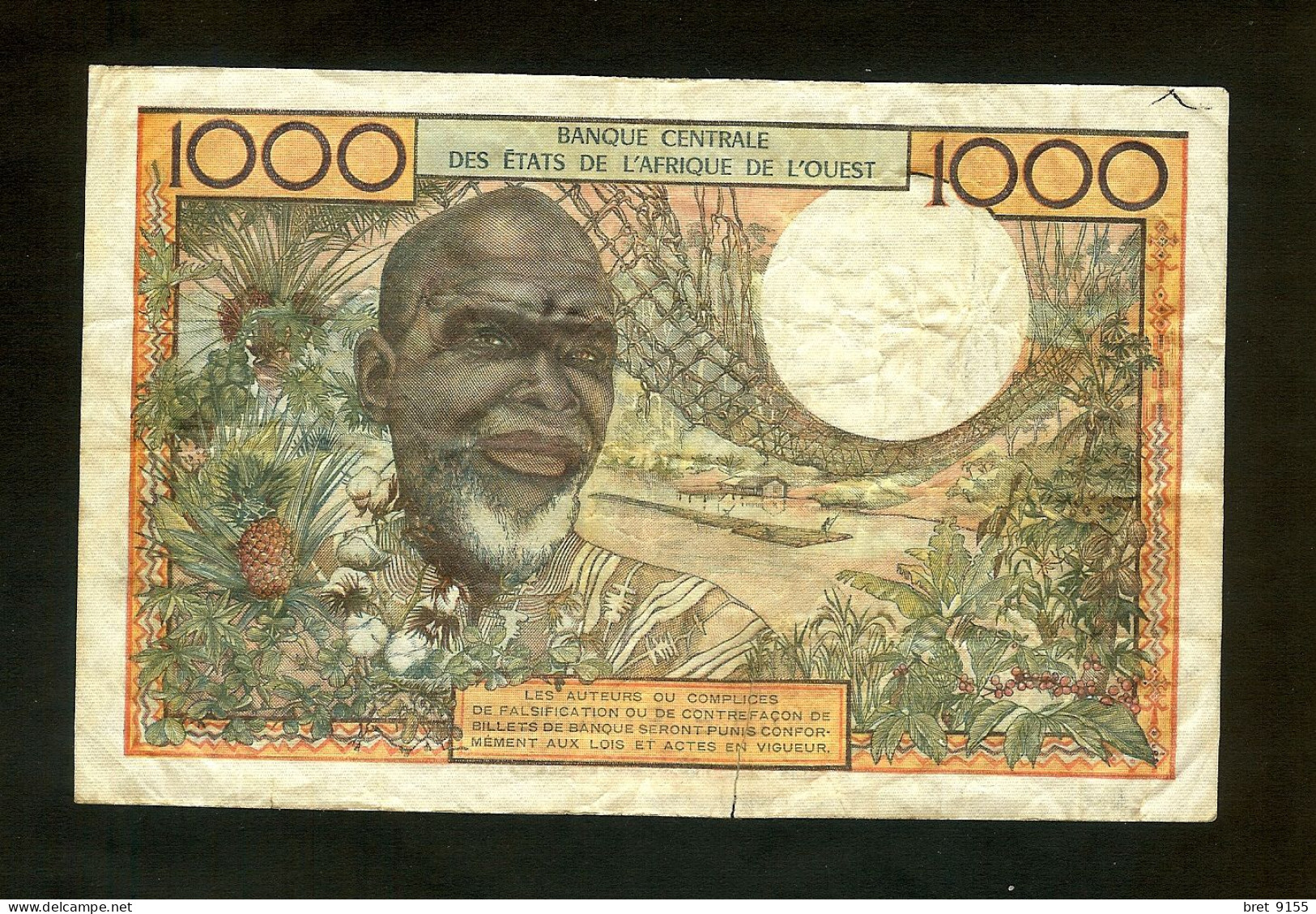 ETATS DE L AFRIQUE DE L OUEST MILLE FRANCS BANQUE CENTRALE 1961 - États D'Afrique De L'Ouest