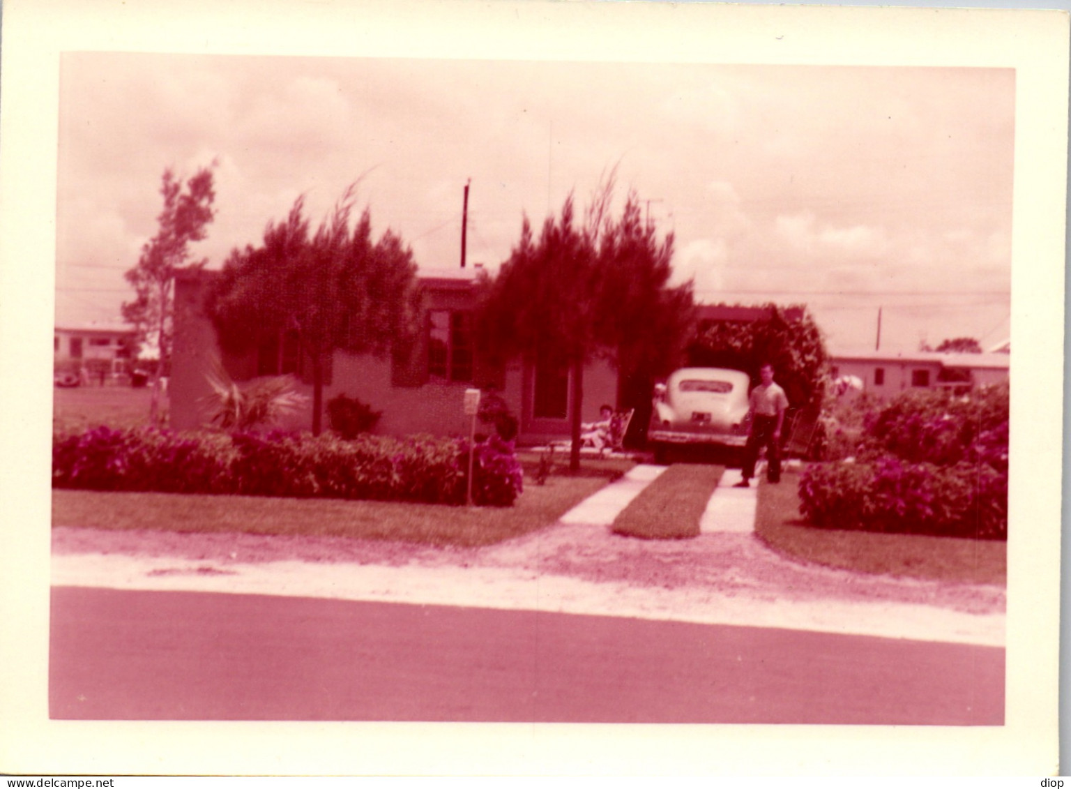 Photographie Photo Vintage Snapshot Amateur Automobile Voiture Auto  - Cars