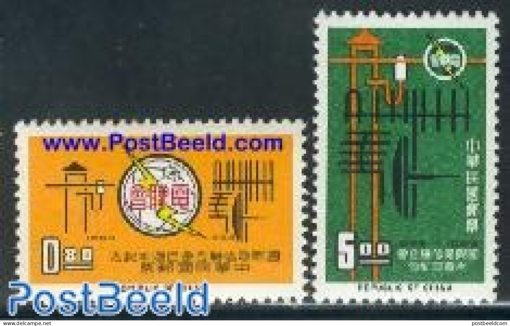 Taiwan 1965 I.T.U. Centenary 2v, Mint NH, Science - Various - Telecommunication - I.T.U. - Telecom