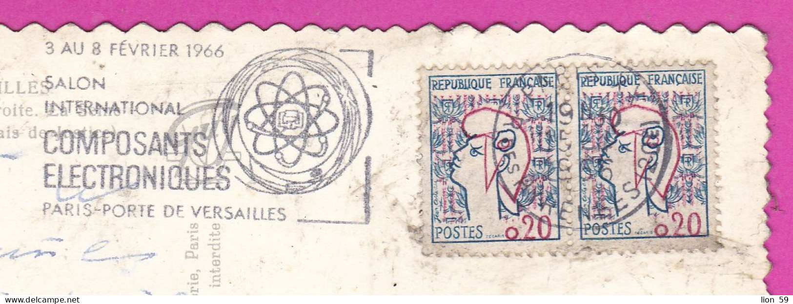 294105 / France PARIS Bouquinistes Seine PC 1966 USED 0.20+0.20 Fr. Marianne De Cocteau Flamme COMPOSANTS ÉLECTRONIQUES - Brieven En Documenten