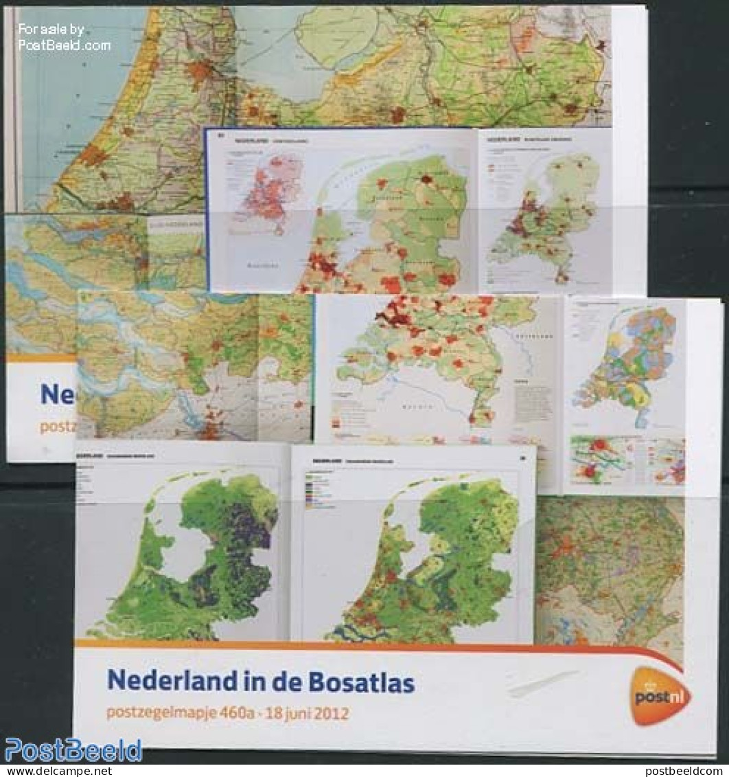 Netherlands 2012 Bosatlas, Presentation Pack 460a+b, Mint NH, Various - Maps - Neufs
