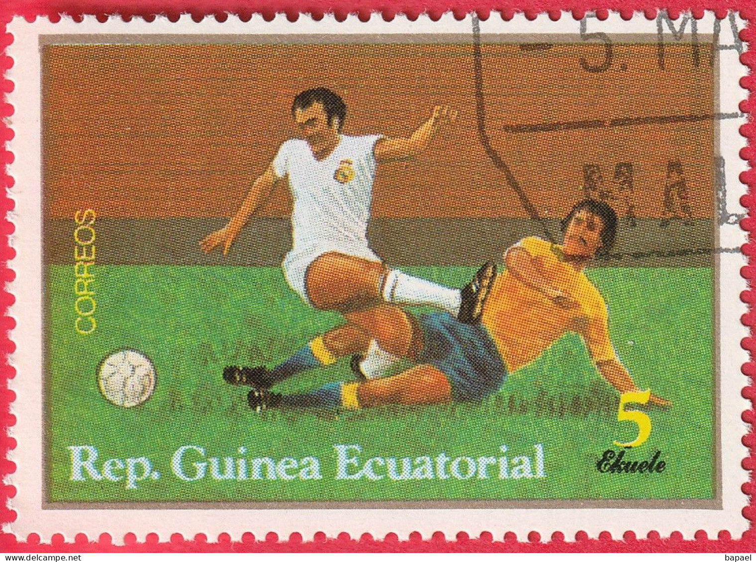 N° Yvert & Tellier 103 - Guinée Equatoriale (1977) (Oblitéré - Gomme D'Origine) 75è Anniversaire Du Real Madrid (1a) - Equatoriaal Guinea