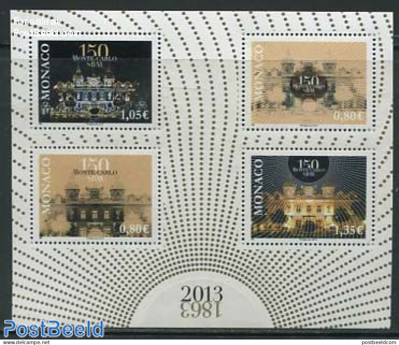 Monaco 2013 150 Years SBM S/s, Mint NH - Unused Stamps