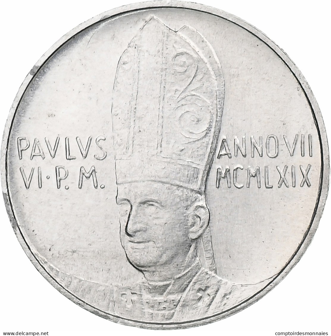 Vatican, Paul VI, 1 Lire, 1969 - Anno VII, Rome, Aluminium, SPL+, KM:108 - Vaticano