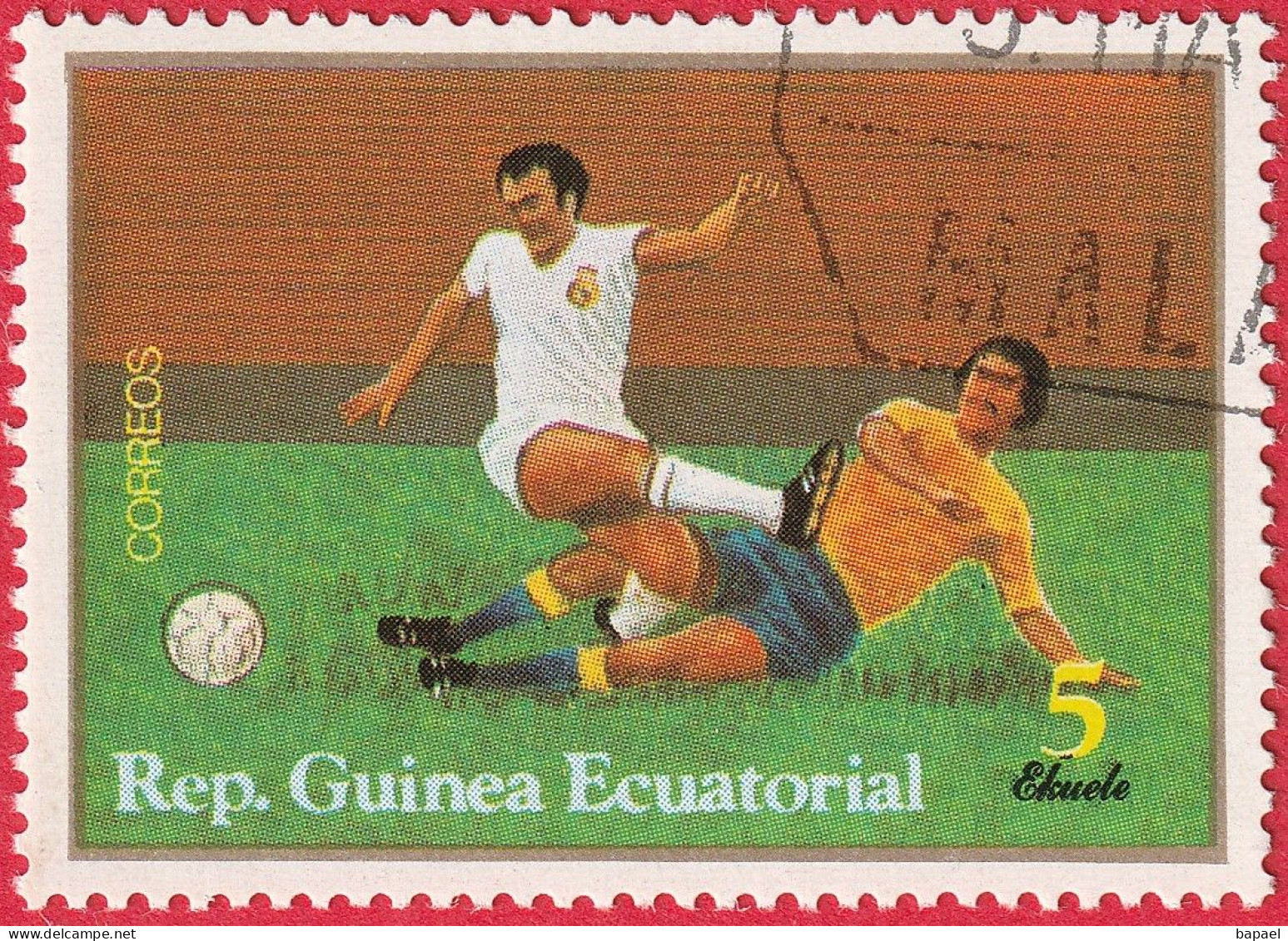 N° Yvert & Tellier 103 - Guinée Equatoriale (1977) (Oblitéré - Gomme D'Origine) 75è Anniversaire Du Real Madrid (1b) - Äquatorial-Guinea