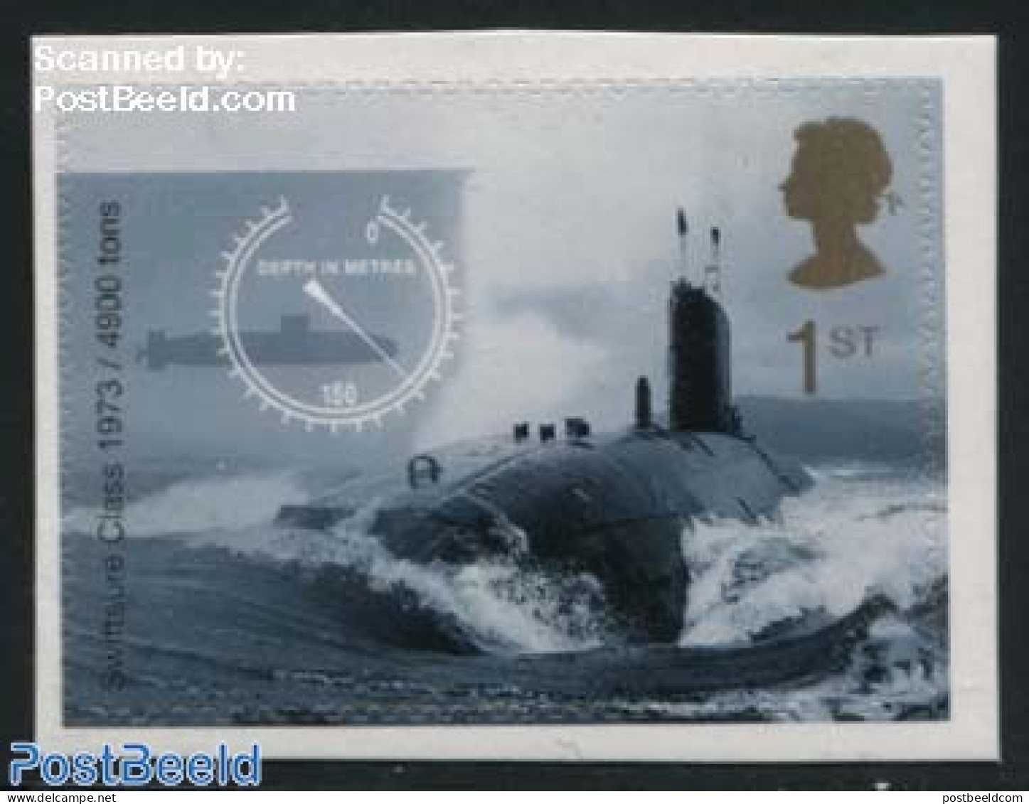 Great Britain 2001 Submarine 1v S-a, Mint NH, Transport - Ships And Boats - Nuevos