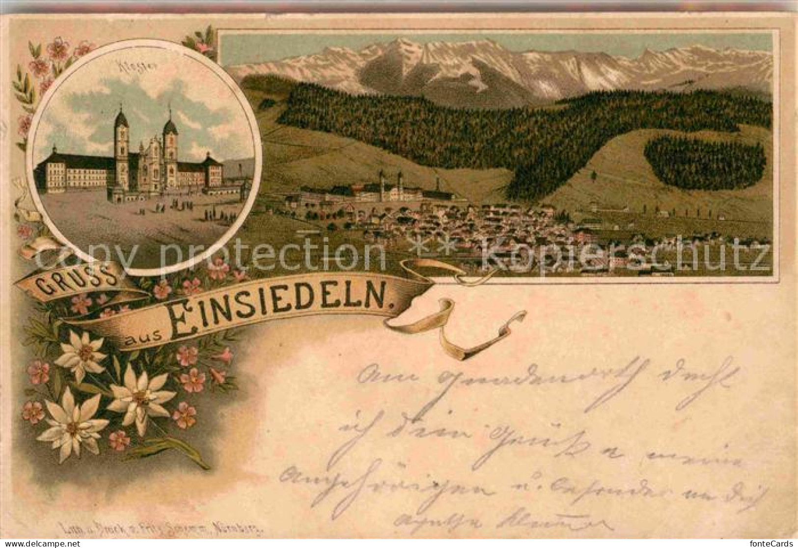 12714209 Einsiedeln SZ Panorama Kloster Einsiedeln SZ - Andere & Zonder Classificatie