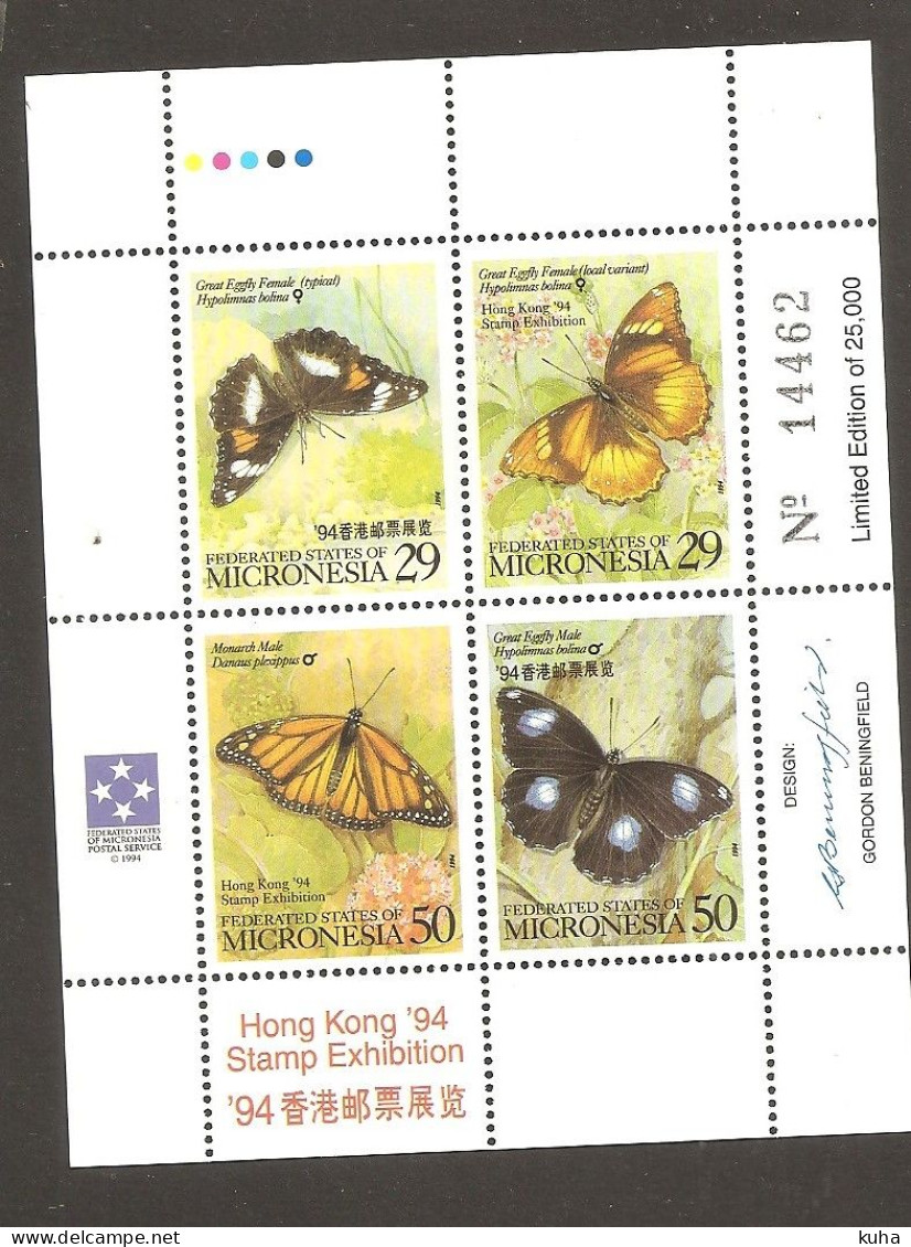 Butterflies Micronezia MNH - Vlinders