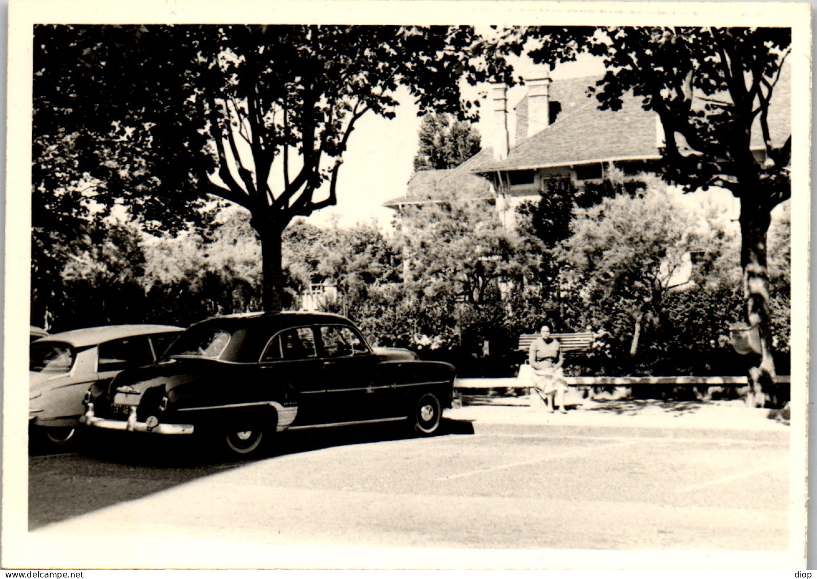 Photographie Photo Vintage Snapshot Amateur Automobile Voiture Arcachon  - Places