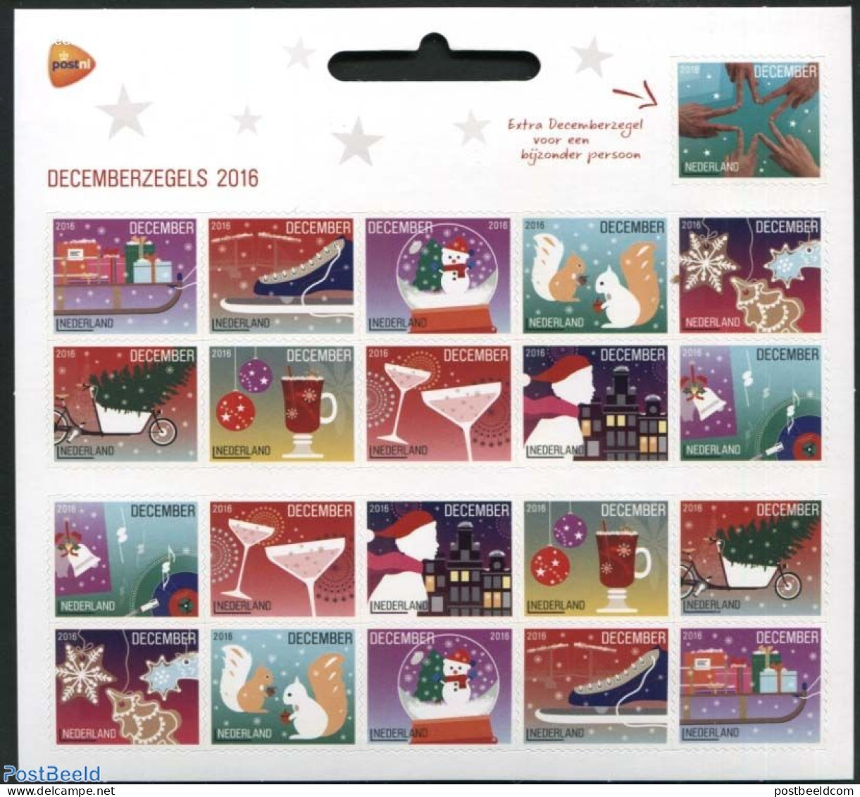 Netherlands 2016 Christmas M/s S-a (PostNL Logo Only), Mint NH, Nature - Performance Art - Religion - Sport - Animals .. - Unused Stamps