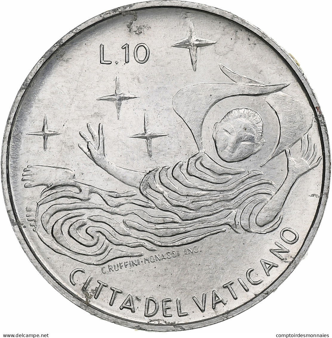 Vatican, Paul VI, 10 Lire, 1969 - Anno VII, Rome, Aluminium, SPL+, KM:111 - Vatican