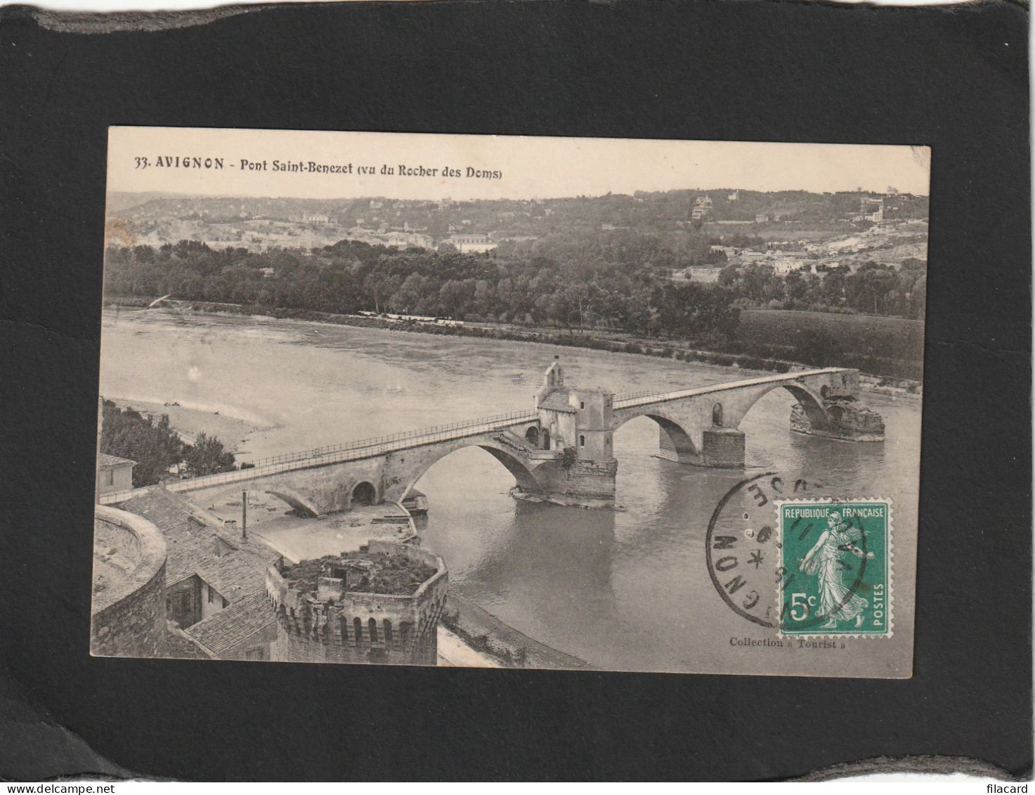 129032         Francia,    Avignon,   Pont  Saint-Benezet  Vu Du  Rocher  Des  Doms,   VG   1911 - Avignon (Palais & Pont)