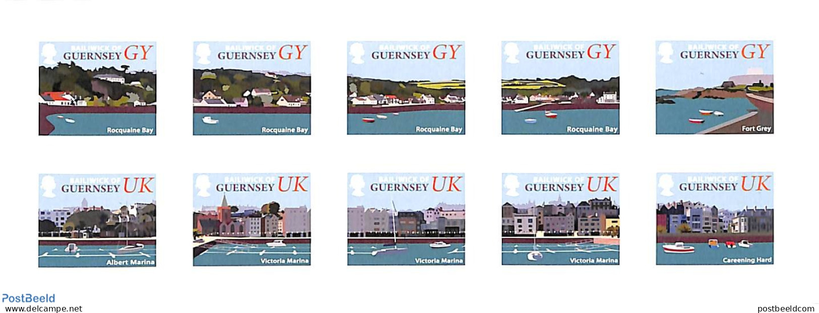 Guernsey 2017 Guernsey Coast 10v S-a, Mint NH, Transport - Ships And Boats - Barcos
