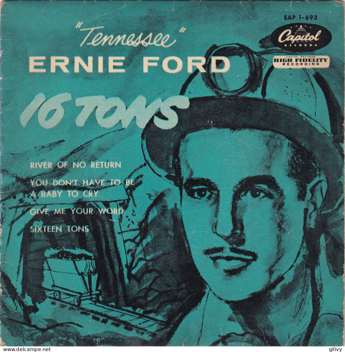 "TENNESSIE" ERNIE FORD : " 16 Tons " - EP - Country Y Folk