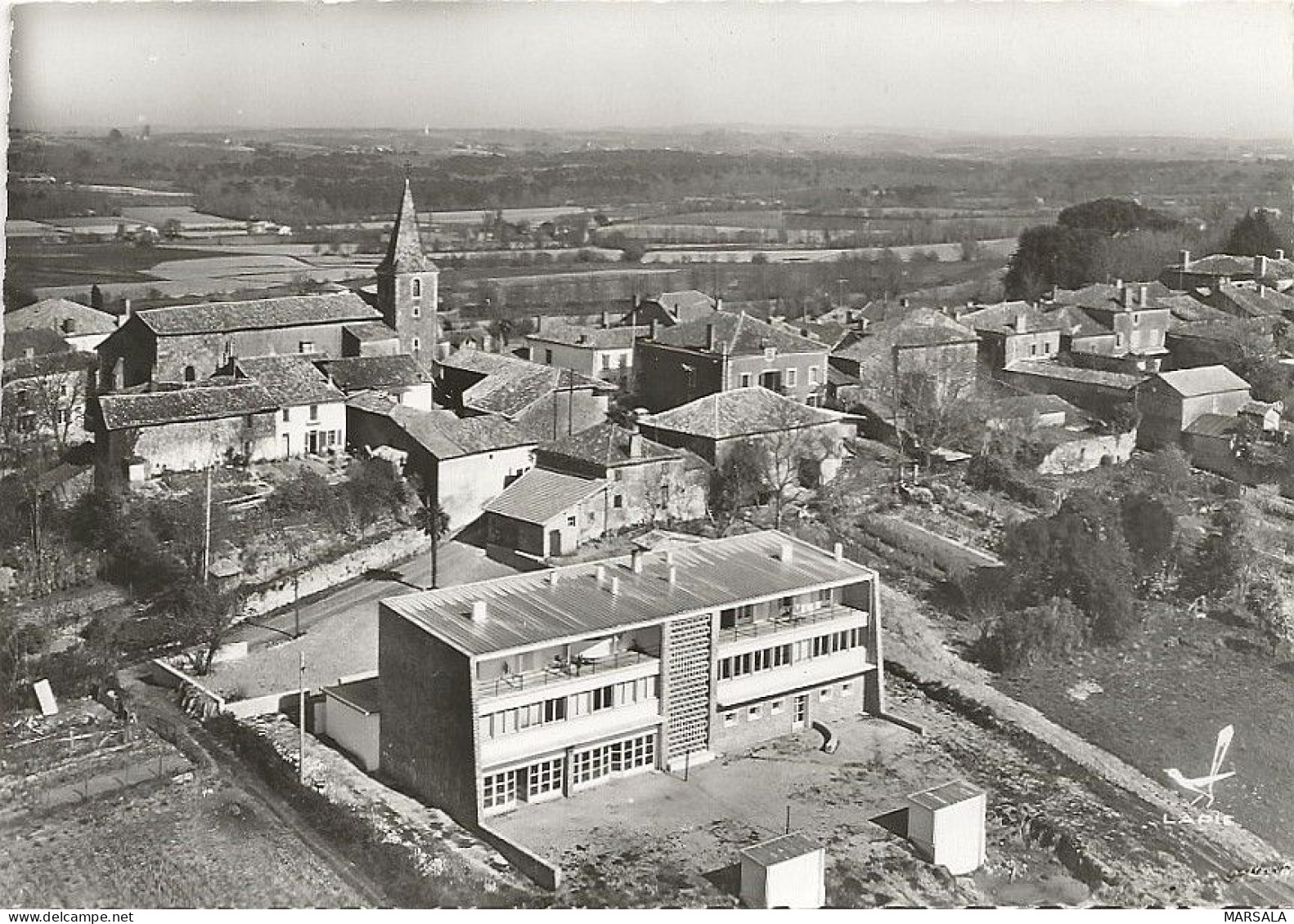 CPSM  Doazit Vue Générale Et Nouveau Groupe  Scolaire - Autres & Non Classés