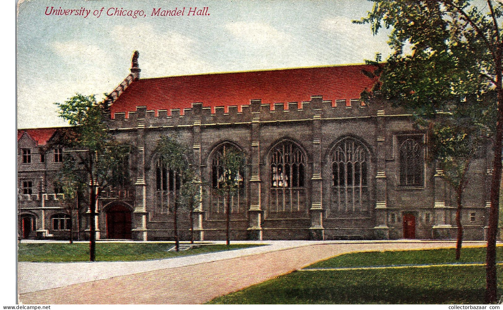 United States University Of Chicago Mandel Hall Education Real Photo Vintage Postcard - Chicago
