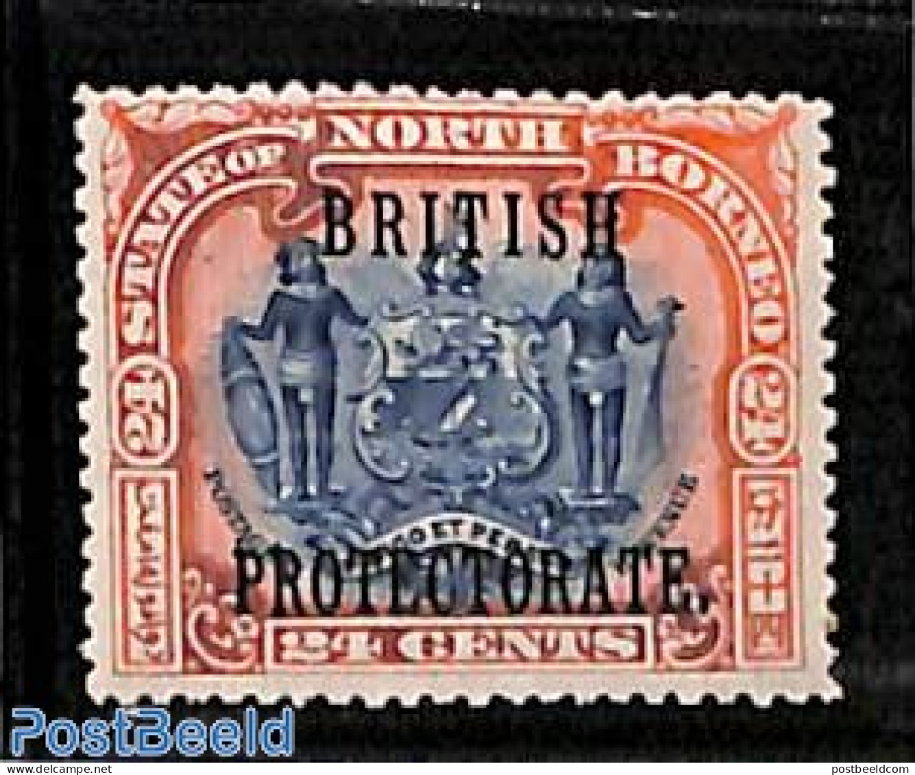 North Borneo 1901 24c, Stamp Out Of Set, Unused (hinged), History - Coat Of Arms - Nordborneo (...-1963)