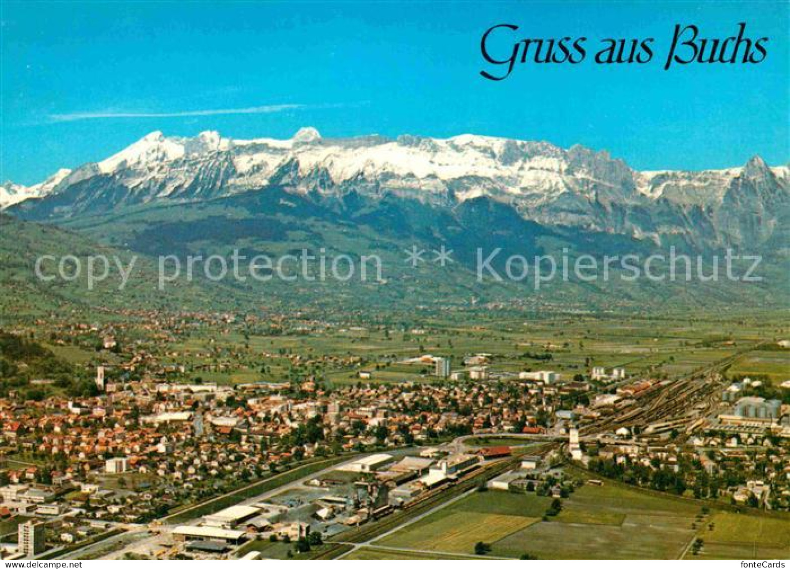 12701027 Buchs SG Panorama Blick Zum Alpstein Appenzeller Alpen Fliegeraufnahme  - Sonstige & Ohne Zuordnung