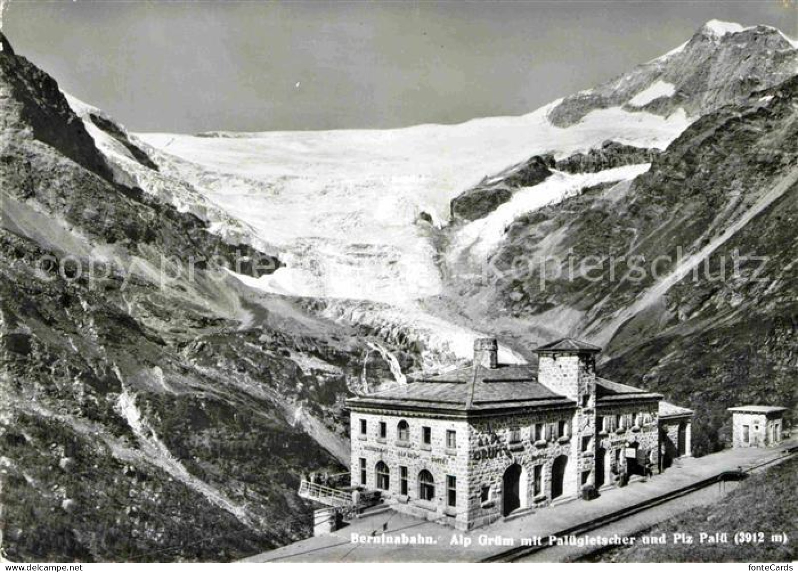 12700817 Alp Gruem Berninabahn Paluegletscher Und Piz-Palue Alp Gruem - Otros & Sin Clasificación