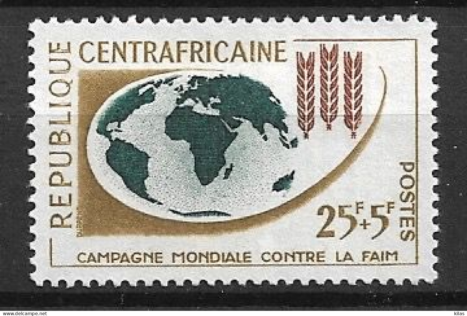 CENTRAL AFRICA 1963 FREEDOM FROM HUNGER MNH - Alimentación